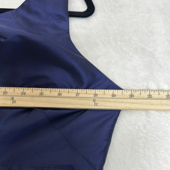 Elegant Blue Scoop Neck Sleeveless Mini Dress Formal, Bridesmaid or Evening out - Picture 6 of 13